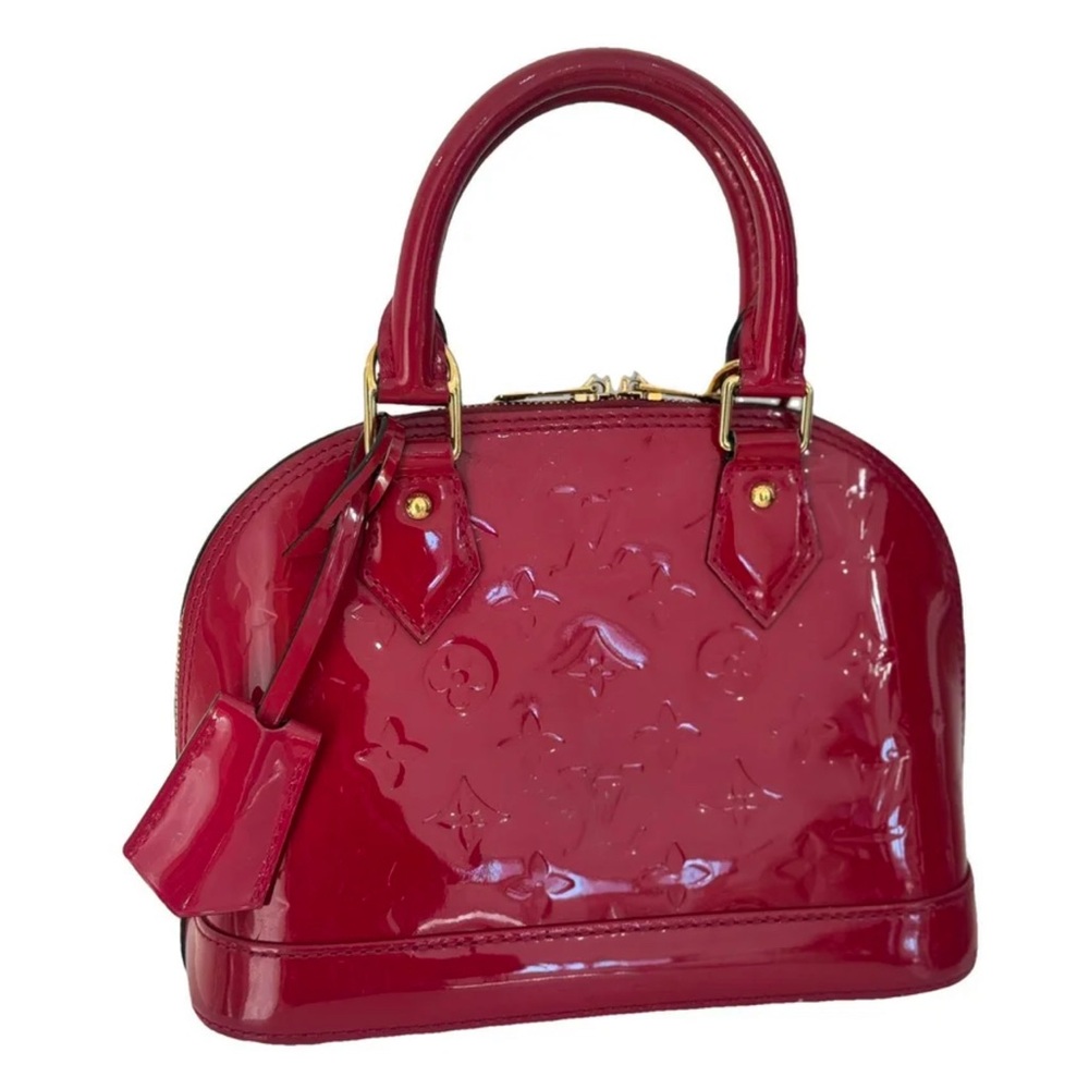 Authentic Louis Vuitton Vernis Alma BB Rose Indien Patent Leather Handbag - Picture 1 of 10